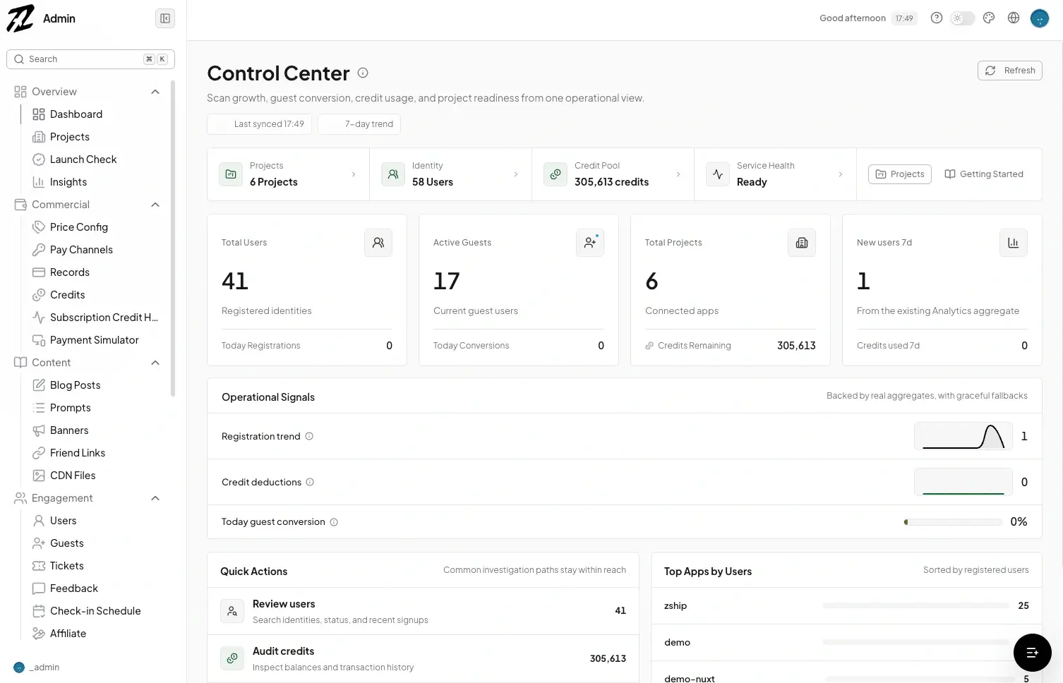 ZShip site portfolio and configuration preview